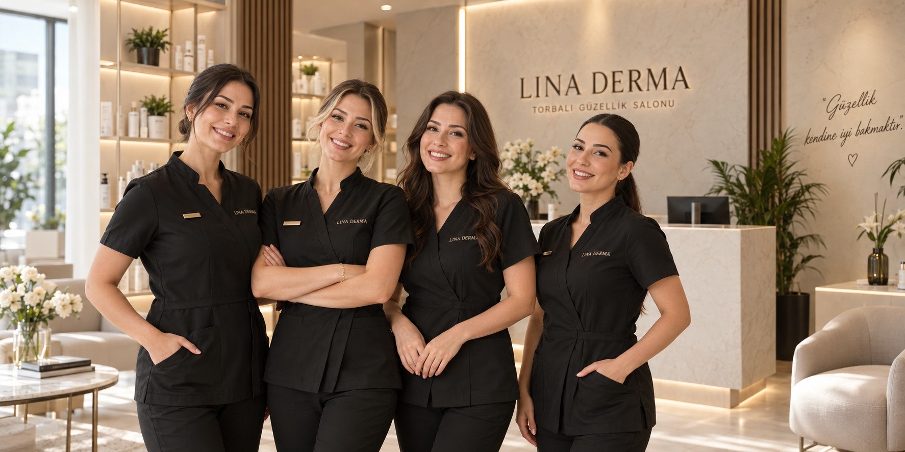 Lina Derma Güzellik Salonu ekibi